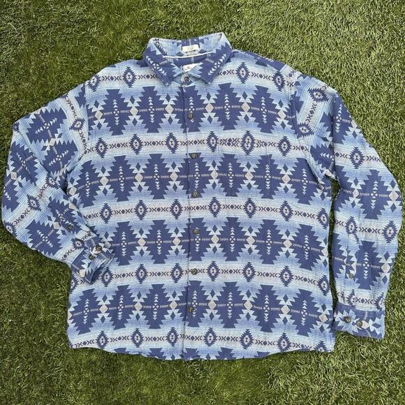 Peter Millar Mountainside Aztec Long Sleeve Woven Boho Western Button Shirt XL - Picture 2 of 8